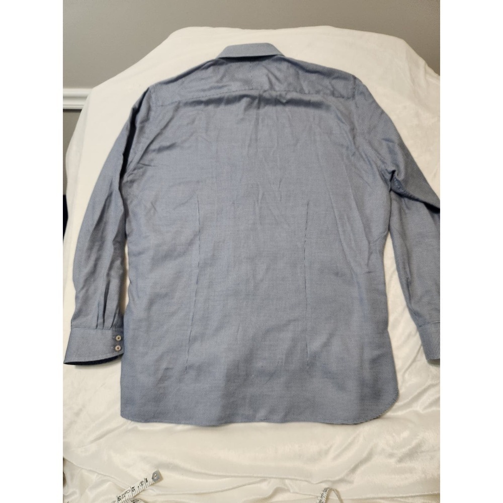Ted Baker Endurance Mens Geometric shirt sz 16.5 34/35 long sleeve career wear - Picture 6 of 11